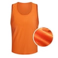 thumbnail image 3 of JanJean Kids Pinnies Jerseys Mesh Team Practice Vest Boys Girls Training Tank Sleeveless Tops for Orange S, 3 of 5