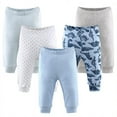 thumbnail image 1 of The Peanutshell Pantalon pour Bébé Garçon, Lot de 5, Bleu, Dinosaurs, 1 of 8