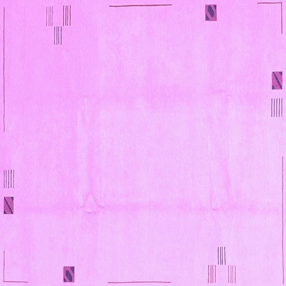 Ahgly Company Indoor Square Solid Purple Modern Area Rugs, 5' Square