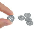thumbnail image 4 of Uxcell 10Pcs 20L Sewing Buttons 1/2"(12.5mm) Resin Round Flat 4-Hole Craft Buttons for Sewing Clothing and DIY, Gray, 4 of 5
