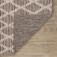 thumbnail image 4 of Textured Diamond Black/Ivory Handwoven Cotton Rug, 8' x 10', 4 of 6