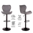 thumbnail image 2 of Set De 2 Bancos De Cocina Mostrador Barra Silla Taburete Comedor Respaldo Alto Altura Regulable y Función Giratoria 360°, 2 of 7