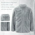 thumbnail image 5 of YONGHS Kids Girls Polar Fleece Jacket Long Sleeve Zipper Outerwear Winter Warm Coat Grey 2-3, 5 of 6
