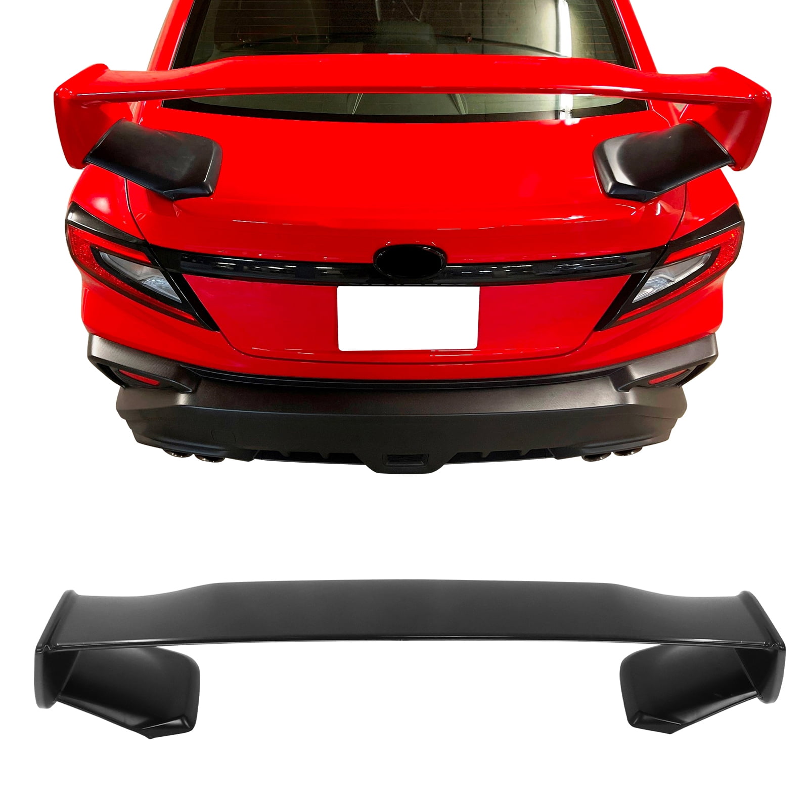 IKON MOTORSPORTS Trunk Spoiler For 2006-2011 Honda Civic Coupe – Unpainted ABS With LED 3rd Brake Light