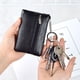 thumbnail image 2 of Monedero corto con cremallera para mujer, cartera con tarjetero sencillo, bolso para llaves de cuero suave de color liso para mujer, 2 of 3