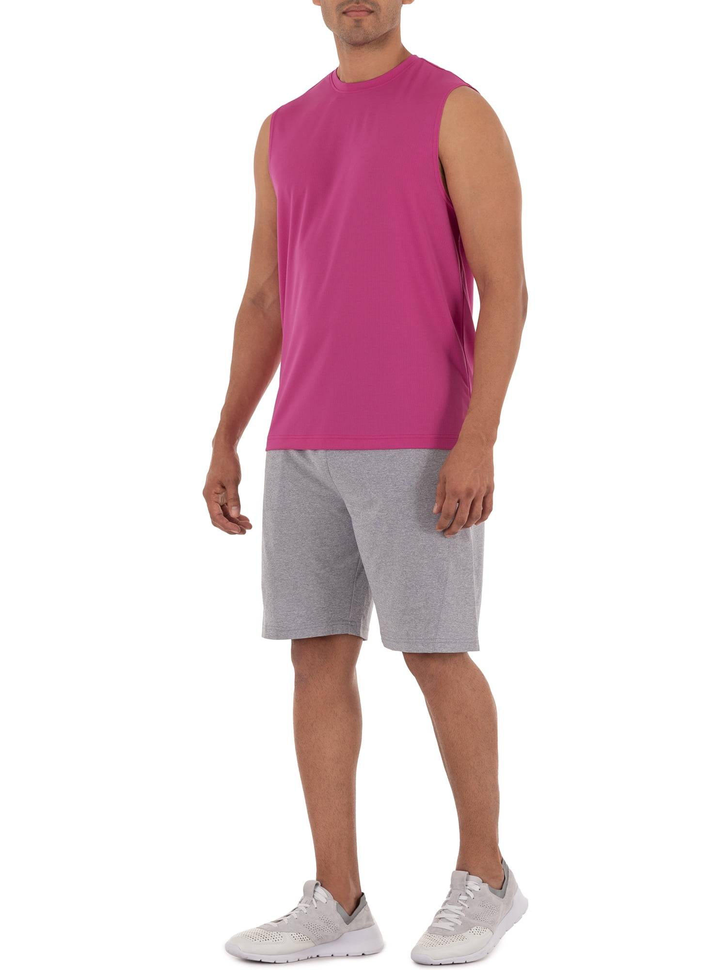 Athletic Works Men's and Big Men's Quick Dry Muscle Tee, up to 5XL