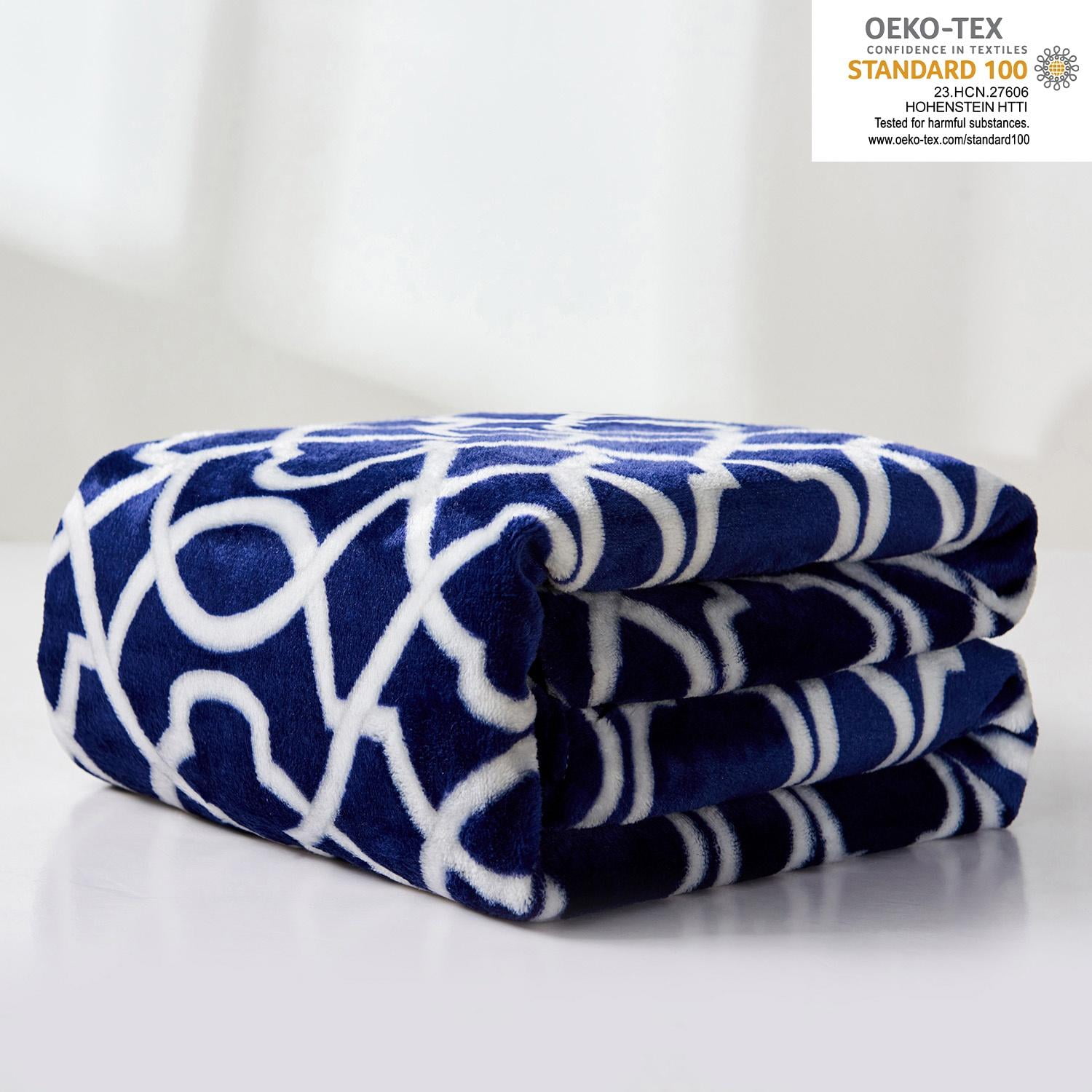 JML Throw Blanket 50"x60" Soft Cozy Flannel Fleece Throw Blanket for Sofa Couch Bed