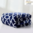 thumbnail image 6 of JML Fleece Throw Blanket Soft Cozy Plush Nap Blanket,50"x60", Navy Geometry, 6 of 6