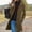Bronze#1, variant on Women's Wool Blend Pea Coat Long Sleeve Stand Collar Button Front Loose Fit Overcoat with Pockets | Warm Winter Outerwear for Office Commute and Weekend City Strolls