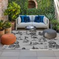 thumbnail image 2 of Farmhouse Country Outdoor Rug for Patio/Deck/Porch, Non-Slip Large Area Rug 3 x 5 Ft, Vintage French Garden Horse Swan Indoor Outdoor Rugs Washable Area Rugs, Reversible Camping Rug Carpet Runner, 2 of 8