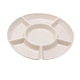 thumbnail image 4 of Bandeja para servir refrigerios, platos para servir divididos con virutas y salsas irrompibles, plato de comida multifuncional para refrigerios, Beige, 4 of 8