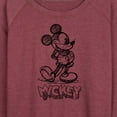 thumbnail image 3 of Mickey & Friends - Mickey Sketch - Women's Lightweight French Terry Long Sleeve Shirt, 3 of 5