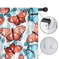 thumbnail image 4 of Blackout Kids Curtains,White Butterfly Red Blue Leaf Pattern Childrens Insulated Curtains Set Of 2,Bedroom Essentials,Toddler Room Decor 42"x84", 4 of 5
