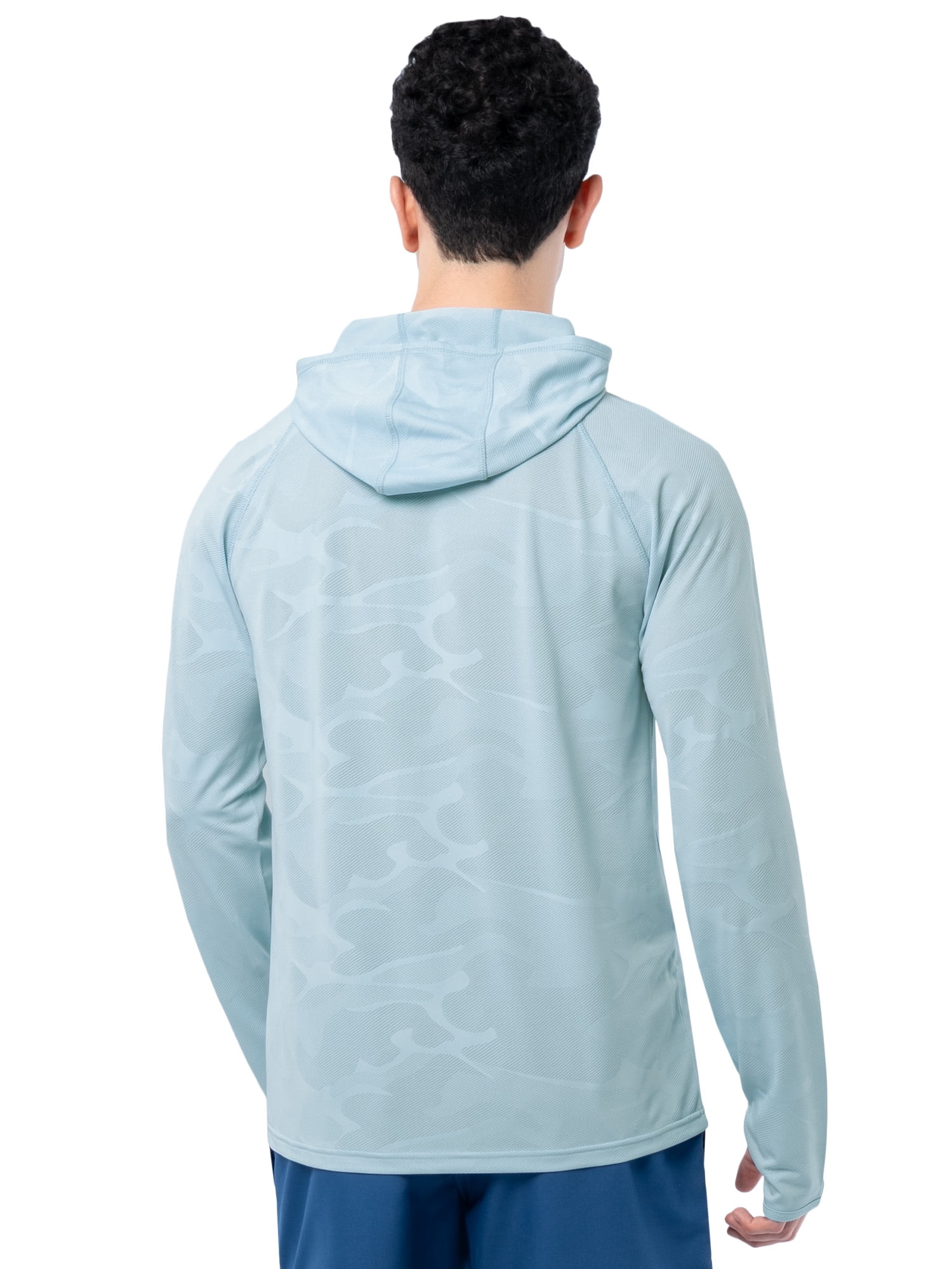 Realtree Fishing Men’s Long Sleeve Performance Raglan Tag-free Hooded Shirt, size S-3XL