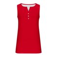thumbnail image 4 of QUINDOS Womens Tank Tops Plus Size Ribbed Red Summer Solid Color Round Sports for Outer Wear Bottoming Slim Short Womens Camisoles, 4 of 4