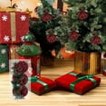 thumbnail image 4 of PEIBang 3Pcs Christmas Plaid Ball Ornaments,Black and Red Plaid Ball Ornaments with Pine Cones,Christmas Tree Hanging Balls for Festive Decoration, 4 of 6