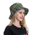 thumbnail image 6 of Zufioo Vintage Print Island Skull Waterproof Reflective Holographic Bucket Hat,Men and Women Night Reflective Hat,Rave Festival Boonie Cap, 6 of 6