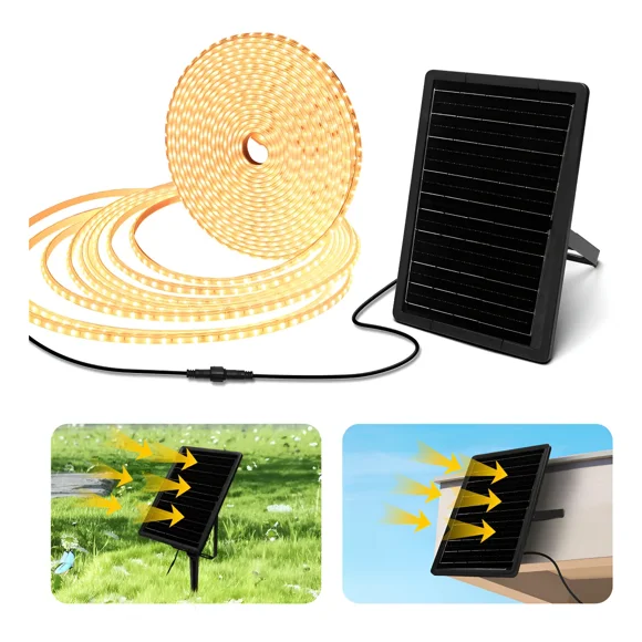 Tiras Led Solar Exterior 20m 200w Ip65 Impermeable Aigostar Blanco Cálido