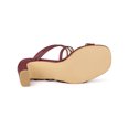 thumbnail image 5 of BLISSFUL STEP Women's Sandals Block Heels Crisscross Strap Sandals, 5 of 7