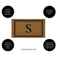 thumbnail image 2 of Evergreen Monogram Indoor Outdoor 100% Natural Coir Doormat 28" x 16" |  Letter  "S", 2 of 3
