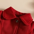 thumbnail image 6 of SYMOID Kids Girl Red Wool Polyester Blend Coat & Beret Hat Set - Warm Winter Outerwear with Peter Pan Collar, 6 Months to 3 Years Kids,Size 1-2T, 6 of 8