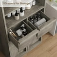thumbnail image 6 of Tall Bathroom Cabinet, Floor Storage Cabinet with Doors & 2 Drawers, 51" H Tall Bathroom Organizer Cabinet Freestanding for Bathroom, Living Room, Kitchen & Pantry, 6 of 7
