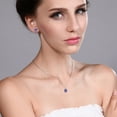thumbnail image 5 of Gem Stone King 925 Sterling Silver Blue Iolite Pendant Earrings Set for Women (1.95 Cttw, Oval Checkerboard 7X5MM, Gemstone Birthstone, With 18 inch Chain), 5 of 5