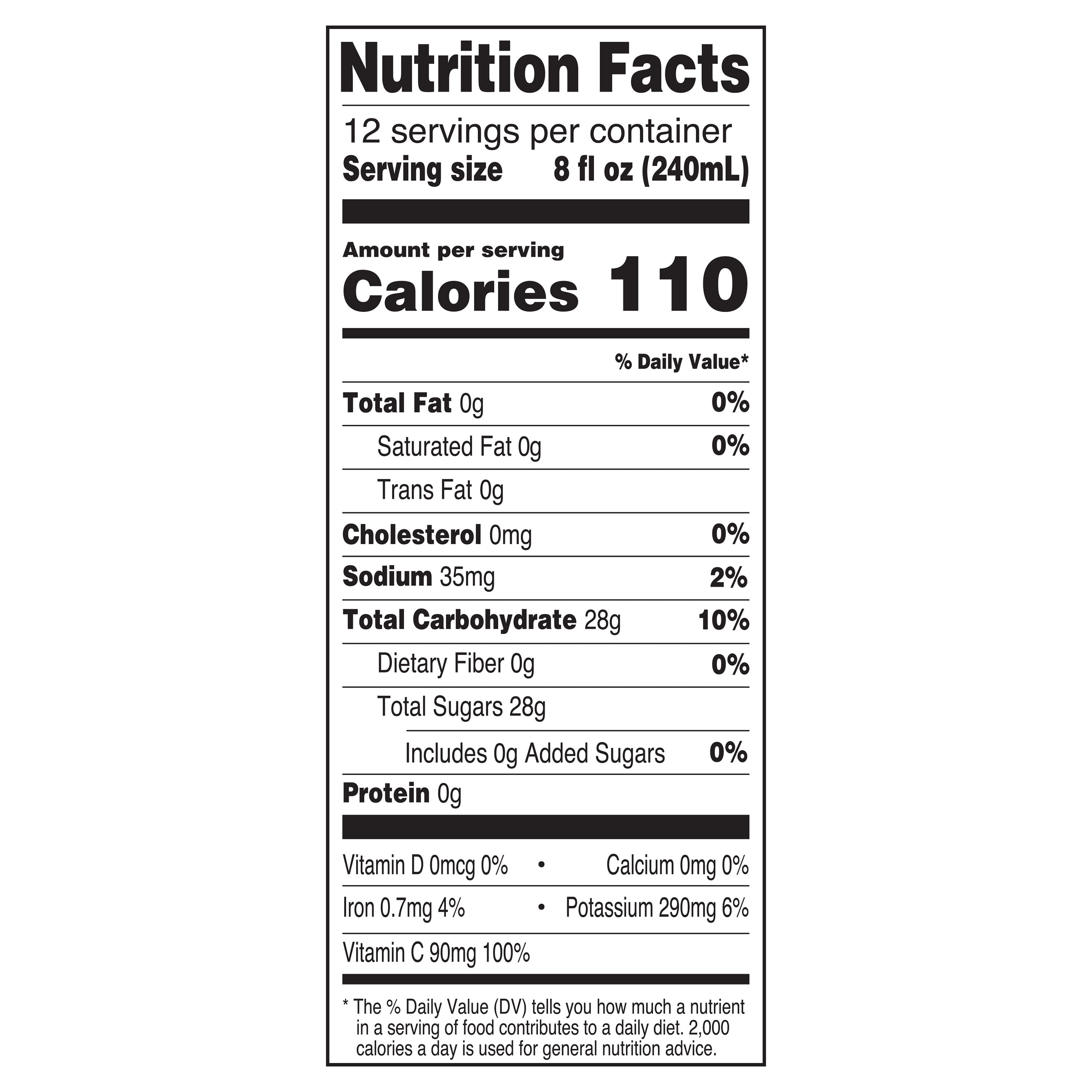 Apple Juice Nutrition Label Besto Blog