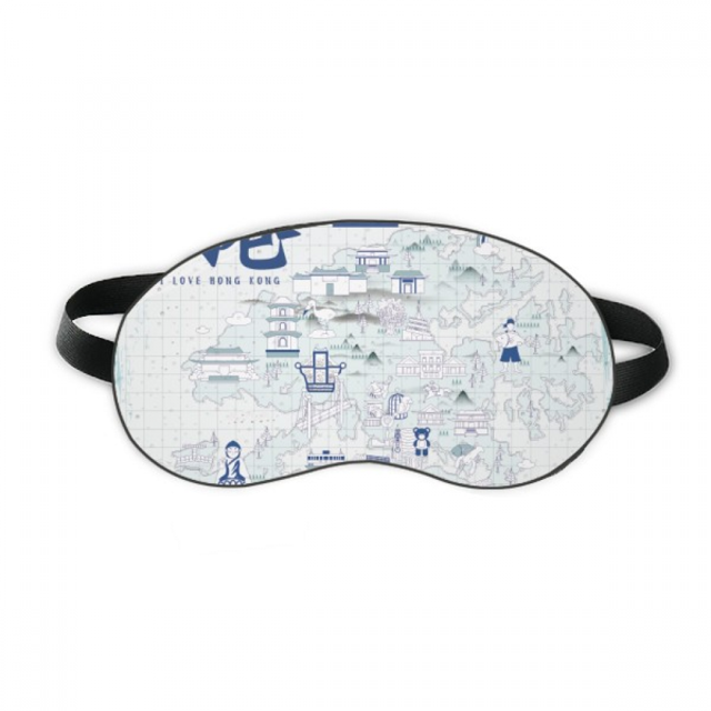 Hong Kong Famous Points China Sleep Eye Shield Soft Night Blindfold Shade Cover