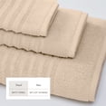 thumbnail image 4 of Great Bay Home Luxury 100% Cotton Ribbed Texture 4-Pack Bath Towel Set, Dune, 4 of 6