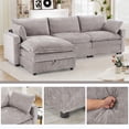 thumbnail image 2 of Bonzy Home Modular Sectional Sofa, L‑Shaped Couch, Ultra‑Comfort Seating – Configurable for Living Room & Family Room Gray, 2 of 9