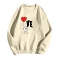 thumbnail image 5 of Couples Matching Sweatshirt His and Her Crewneck Pullover Personalized Anniversary Sweater Valentines Day Gift, 5 of 5