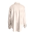 thumbnail image 4 of DuoJiaJ New Spring And Summer Fashionable And Casual Women's Satin Imitation Silk Long Sleeved Shirt Women's Work Shirts Beige L, 4 of 4