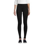 Lands' End Women's High Rise Serious Sweats Fleece Lined Pocket Leggings
