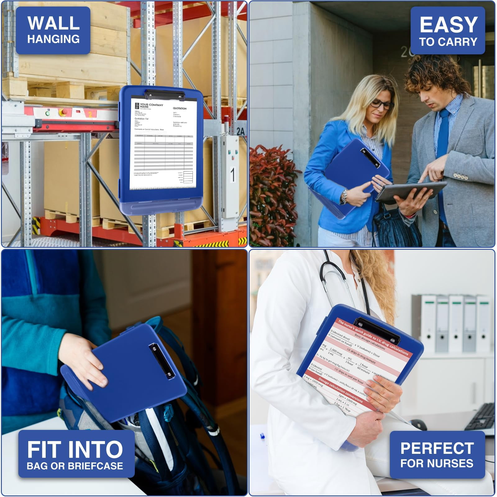 Clipboard With Storage  High Capacity Clipboards Pen Holder Clip Boards 8.5x11 Low-profile Lightweight Plastic For Teachers Lawers Office Workers