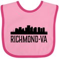 thumbnail image 3 of Inktastic Richmond Virginia City Skyline Boys or Girls Baby Bib, 3 of 4