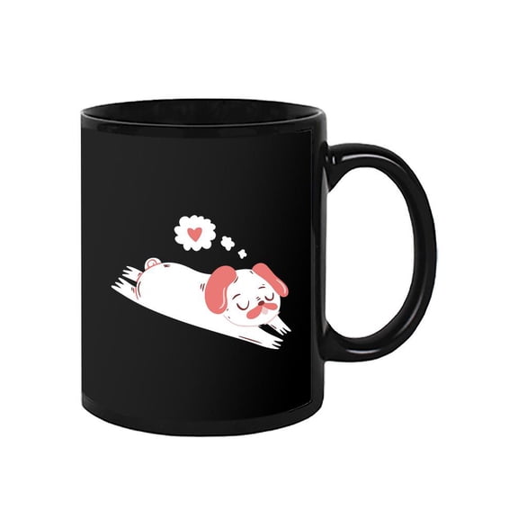 Relaxing Pug In Love Mug - Smartprints Designs,