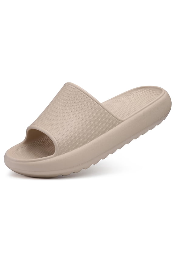 Cloud Slide Sandals for Women Men Summer Shower Shoes Soft Pillow Slippers Arch Support Beach Slides, Sand