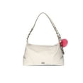 thumbnail image 2 of Madden NYC Women's Side Zipper Hobo Handbag, Cream, 2 of 4