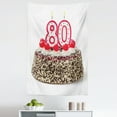 thumbnail image 1 of Colorful Tapestry, Party Cake Tasty Cherries Sprinkles and Candles Image Typography, Fabric Wall Hanging Decor for Bedroom Living Room Dorm, 5 Sizes, Multicolor, by Ambesonne, 1 of 1