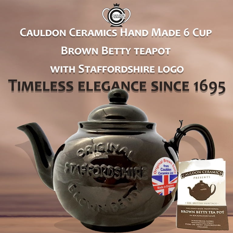Cauldon Ceramics Brown Betty 6 Cup Teapot in Rockingham Brown with