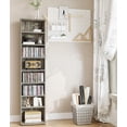 thumbnail image 4 of DVD Tower Storage Rack, 8-Tier Media Storage Shelves with Adjustable Shelves CD Cabinet for Living Room Bedroom Office, 4 of 14