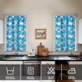 thumbnail image 2 of Tropical Palm Trees Kitchen Curtains Set of 2, 27.5Wx39L Inch, Hawaiian Sunset Beach Design, Rod Pocket Window Treatment Panels for Minimalist Style, 2 of 4