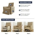 thumbnail image 4 of No. 918 Bellamy Modern Honeycomb Stretch Fit Elastic Recliner Cover, Taupe, 4 of 7