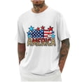 thumbnail image 2 of Tops para hombre, blusas y camisas de cuello redondo y manga corta para hombre, blusas casuales de moda con cuello redondo y estampado para hombre, blusas de poliéster para hombre., 2 of 6