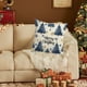 thumbnail image 5 of Uuiauoio Festive Holiday Throw Pillow Cover with Design, Linen-Look Polyester Decorative Cushion Case for Sofa, Living Room, Bedroom, and Seasonal Home Décor, Machine Washable, 5 of 6