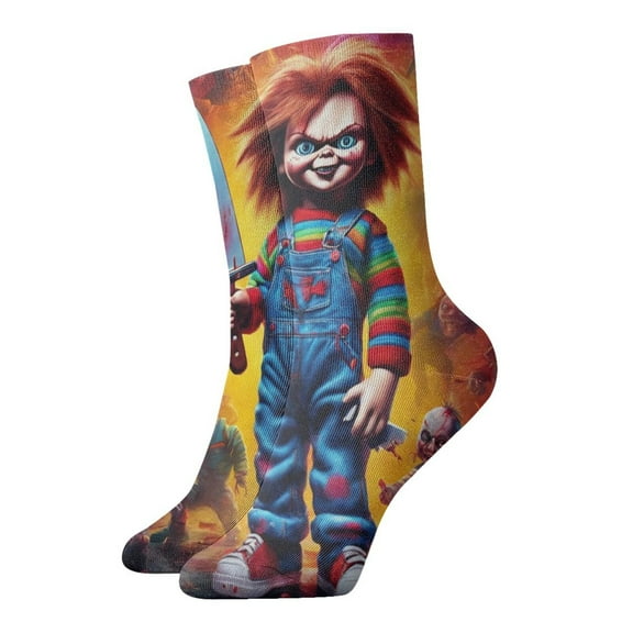 Child'S Play Chucky Socks Casual Thick Warm Socks Soft Elastic Tube Socks All Season