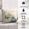thumbnail image 3 of Autumn Throw Pillow Covers Blue Watercolor Pumpkin Decorative Pillow Covers 16x16 Thanksgiving Harvest Decorations Pillow Case for Living Room Home Decor Outdoot Set of 2, 3 of 6