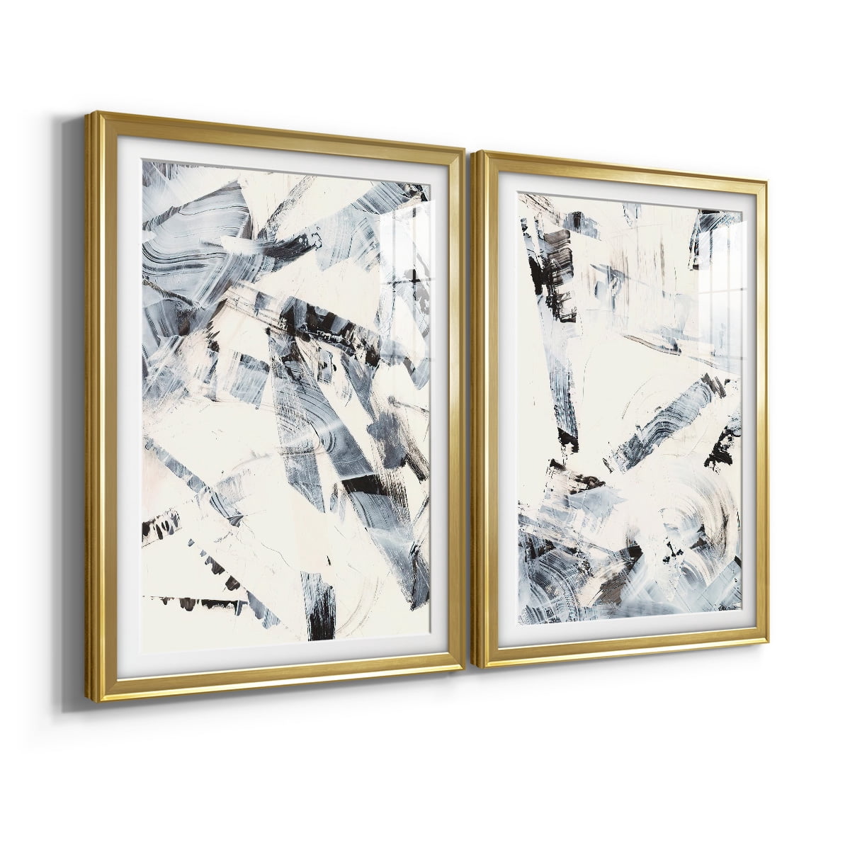 Wexford Home Fractured Ice I Premium Framed Print, 30.5" x 42.5" - Ready to Hang, Gold (Set of 2)