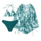 thumbnail image 1 of Traje de baño dividido con estampado de hojas de Bikini con aros y retales cómodos para mujer con almohadilla en el pecho OAVQHLG3B Store  lin121212, 1 of 4